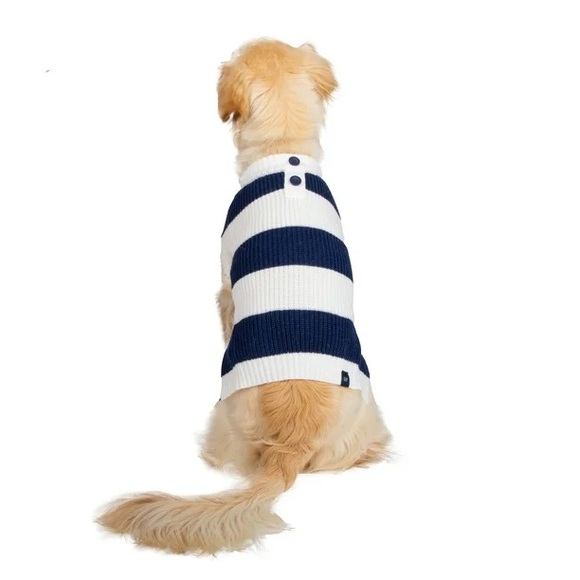 New GAP Striped Dog Sweater - Navy and White - Picture 1 of 9